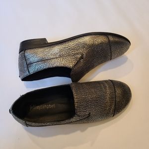 Jeffrey Campbell Metallic Loafer Pewter Sz 7.5
